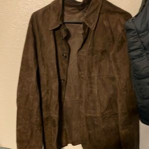 Manto Italy, Tobacco, Goat Suede Lined Shirt/Jacket